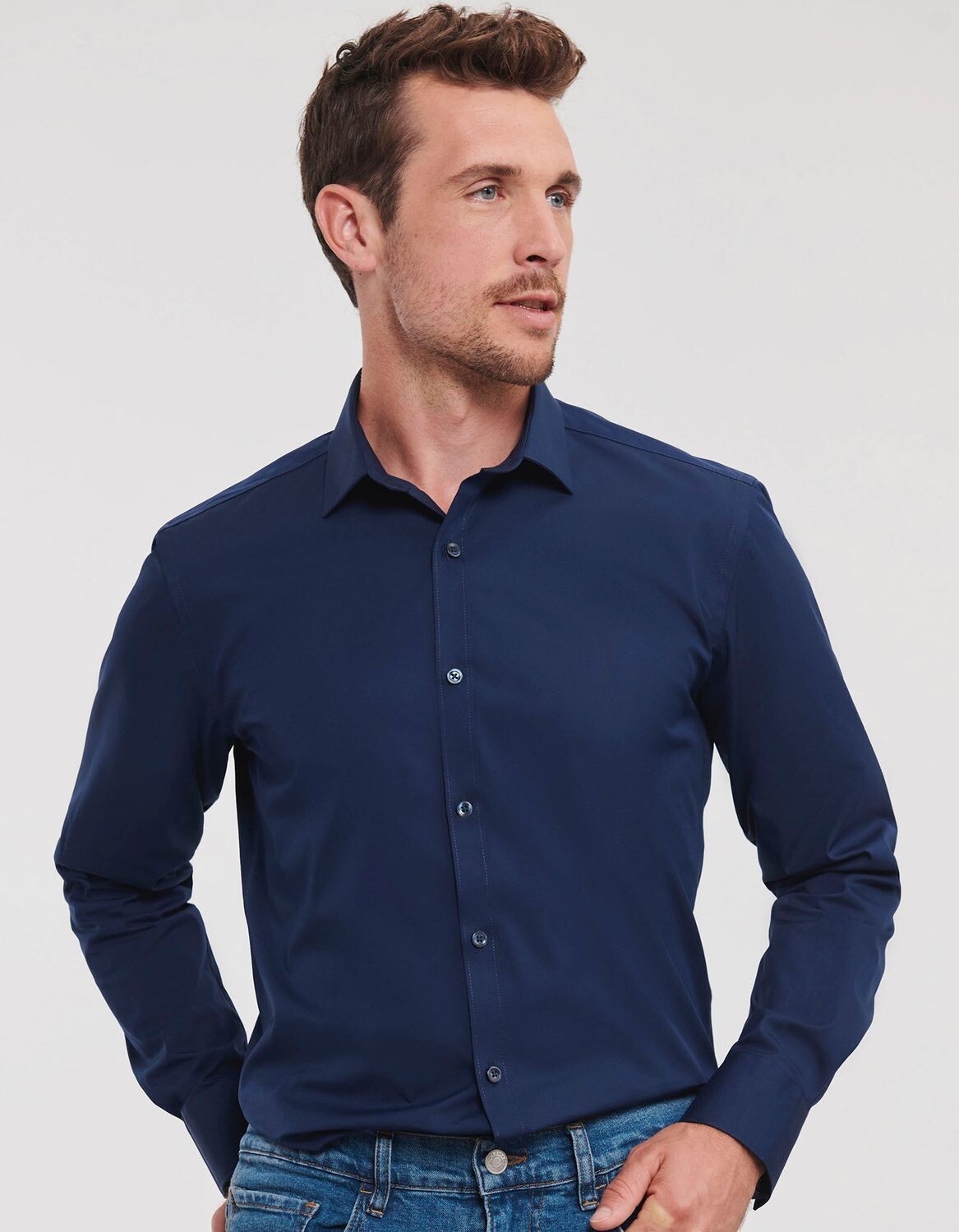 Camicia Ultimate Stretch da uomo a manica lunga e aderente