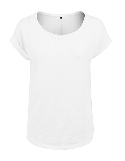 Maglietta lunga da donna in tessuto slub
