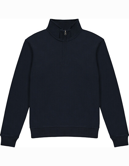 Felpa con zip a 1/4 dal taglio regolare