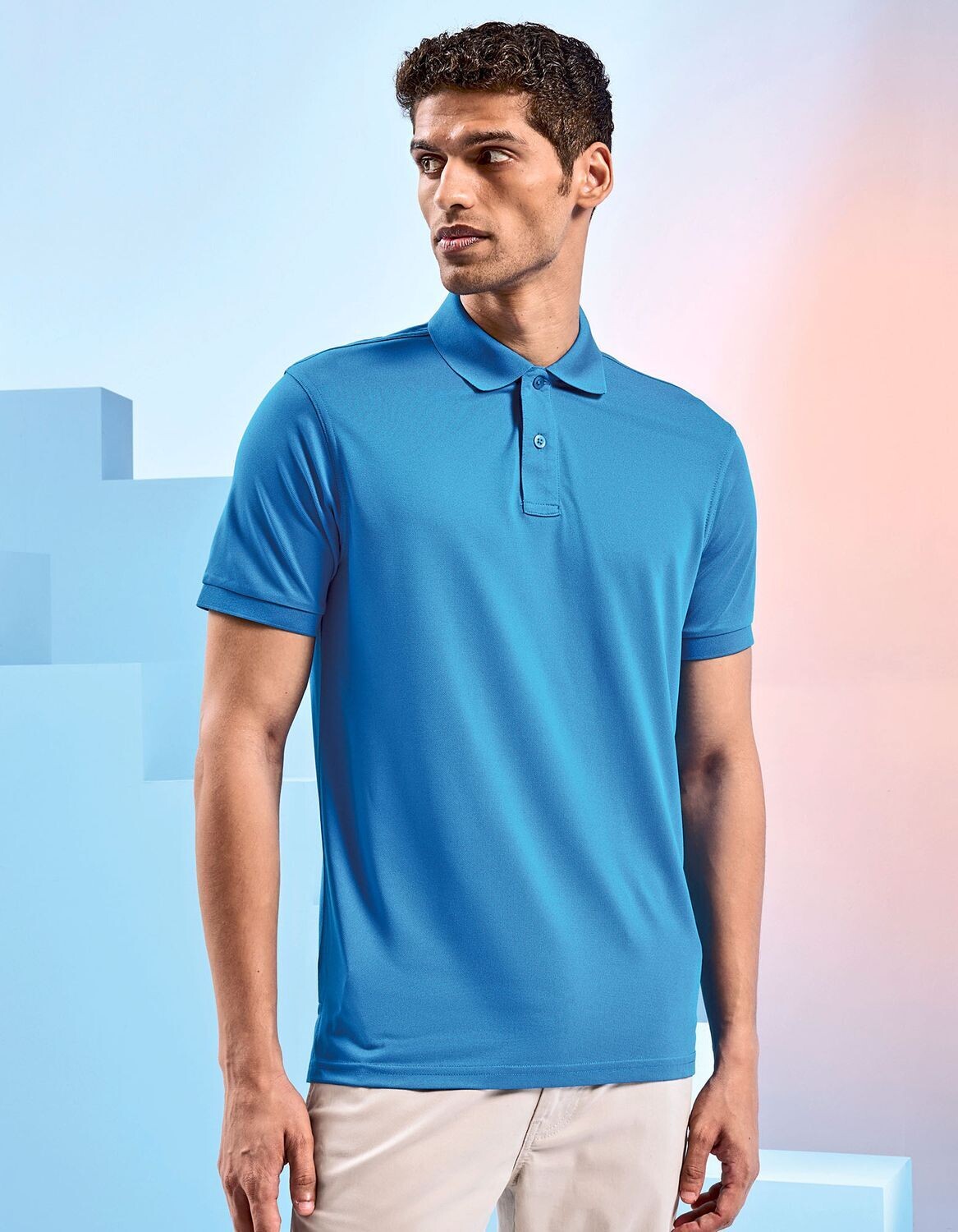 Polo Performance in poliestere riciclato da uomo