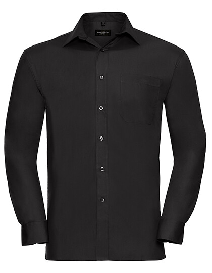 Men's Long Sleeve Classic Pure Cotton Poplin Shirt