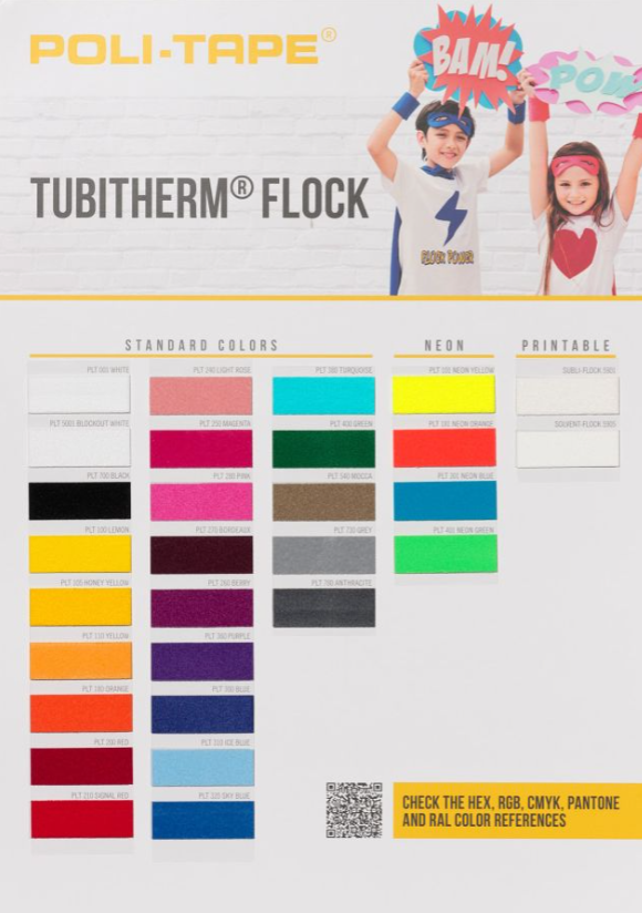 Tubitherm Flock Neon, PLT 401 neon green, 1m x 50cm