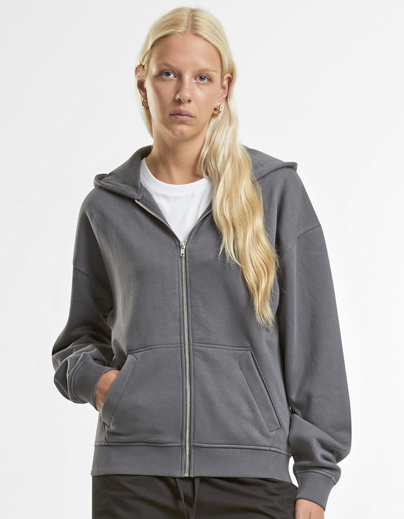 Oversized zip hoody