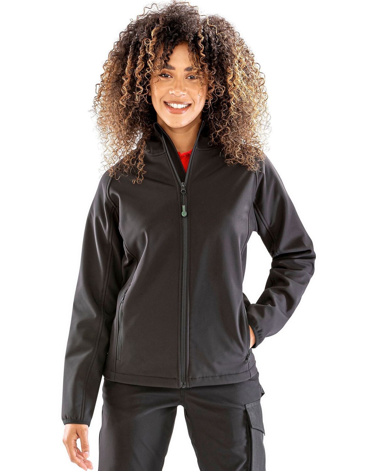 Giacca Softshell con cappuccio stampabile a 3 strati riciclato da donna
