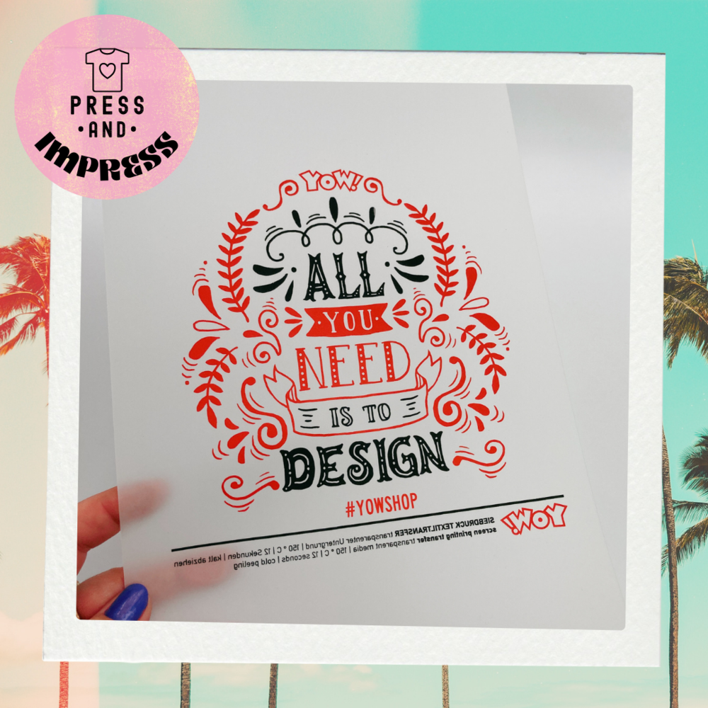 Printing service SIEBDRUCK Textile transfer DIN A3 multicoloured