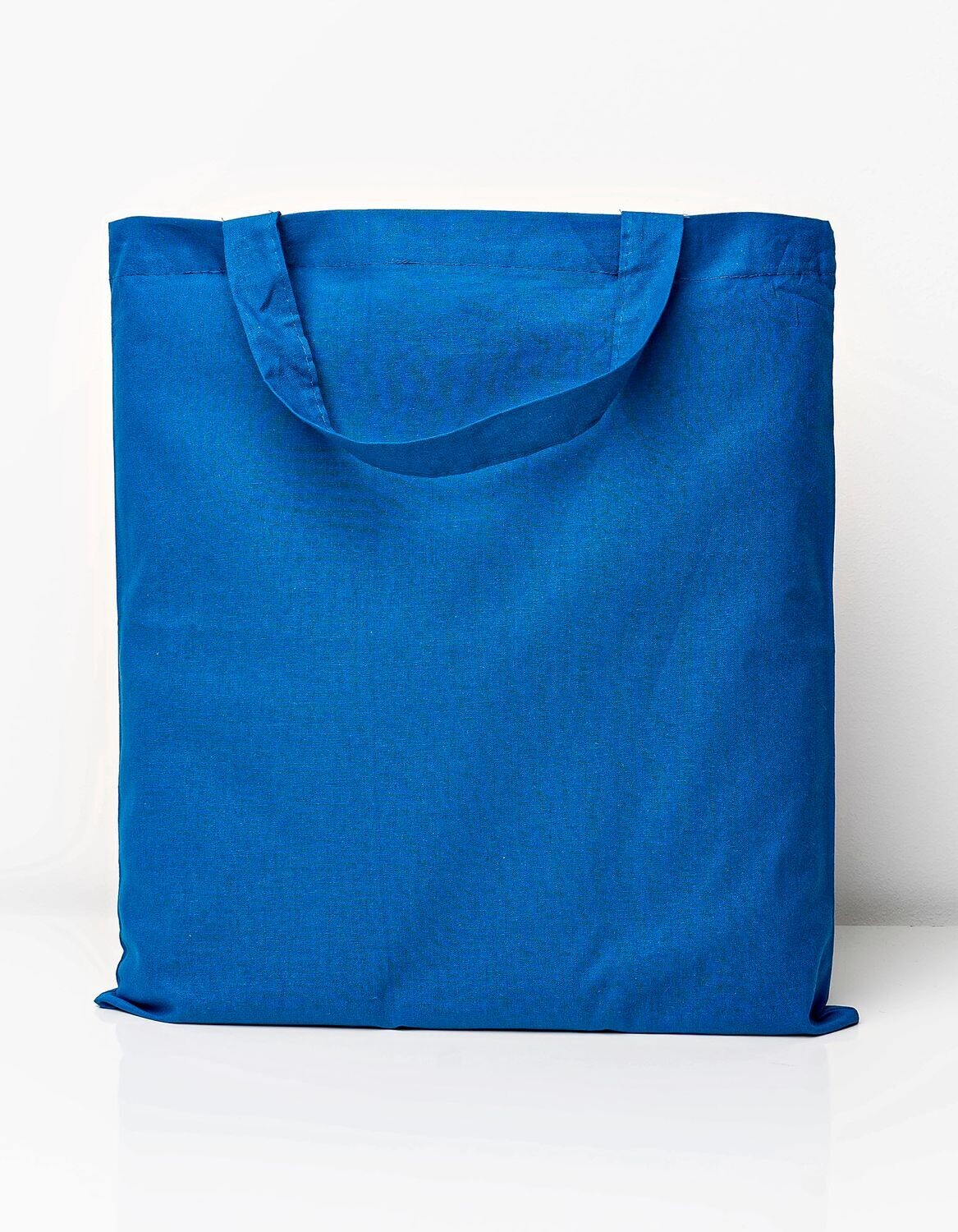 Borsa in cotone con manici corti colorati