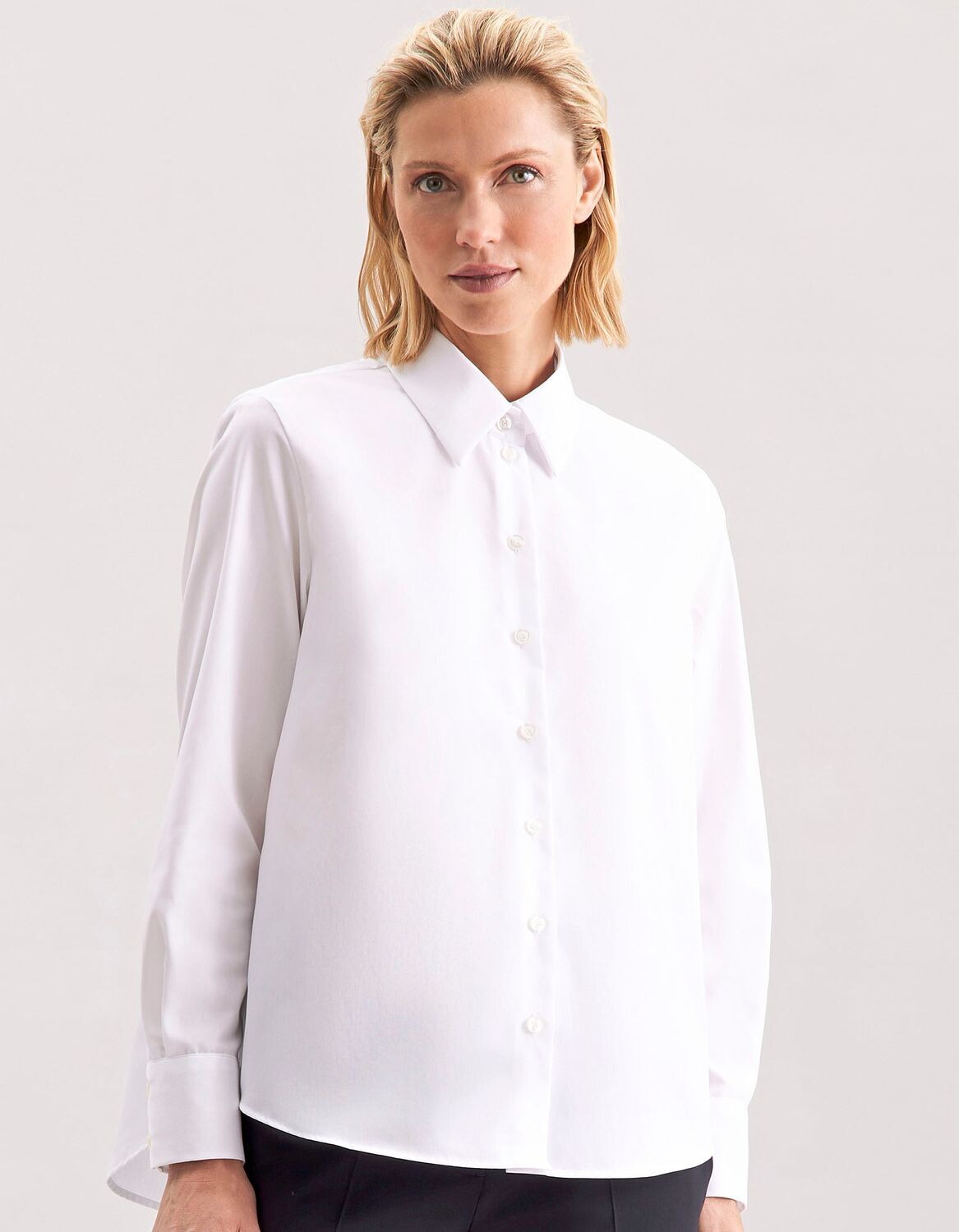 Women's Oversize Poplin Blouse Longsleee