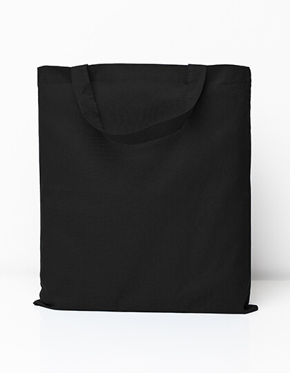 Borsa in cotone con manici corti colorati