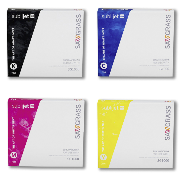 Set of 4 SubliJet UHD gel inks 70ml for Sawgrass Virtuoso SG1000