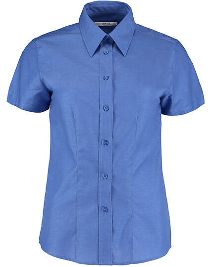 Chemise Oxford de travail pour femme, coupe ajustée, manches courtes
