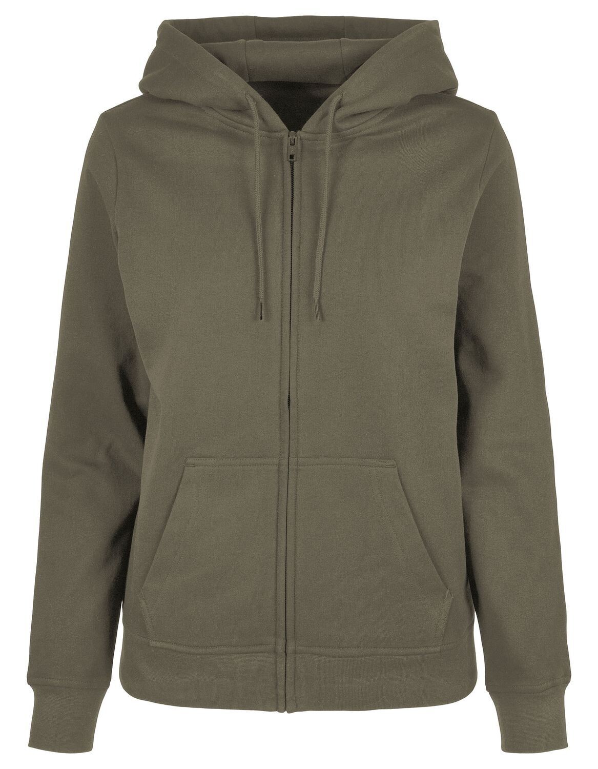 Felpa con cappuccio Basic Zip da donna