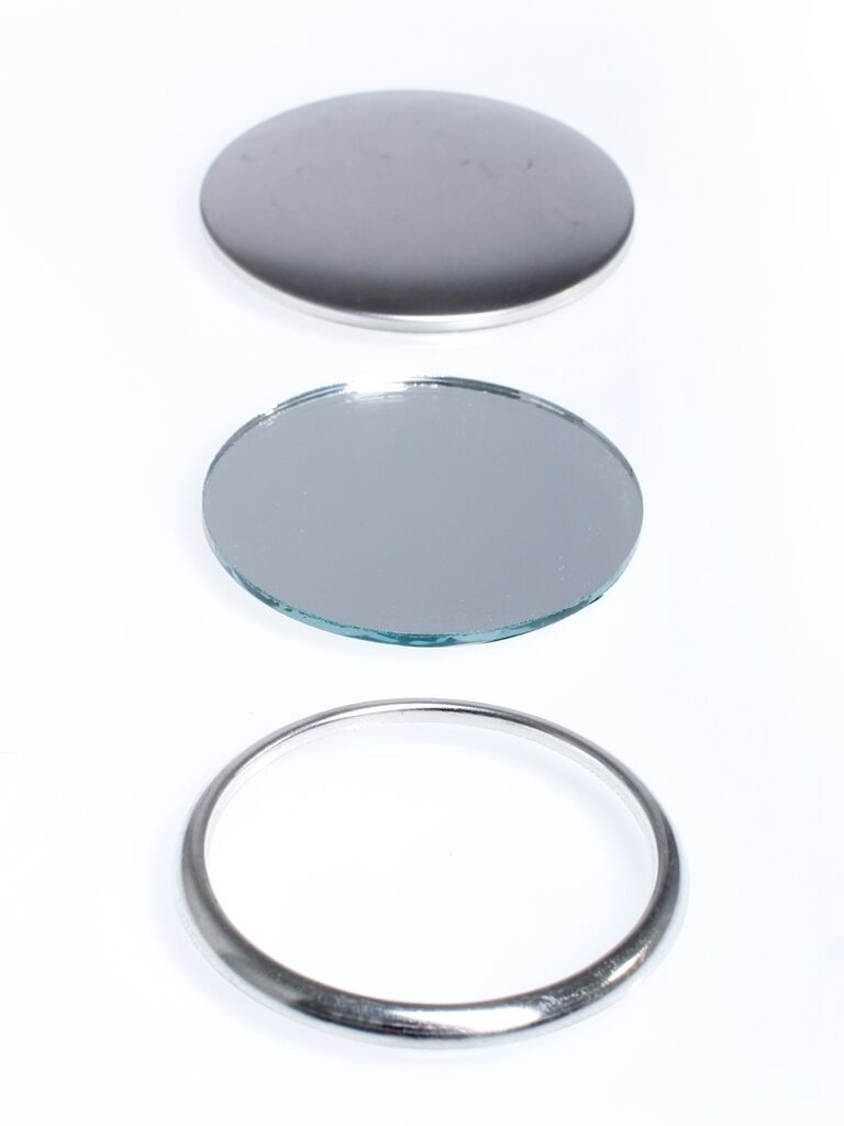 100 buttons with make-up mirror 75mm