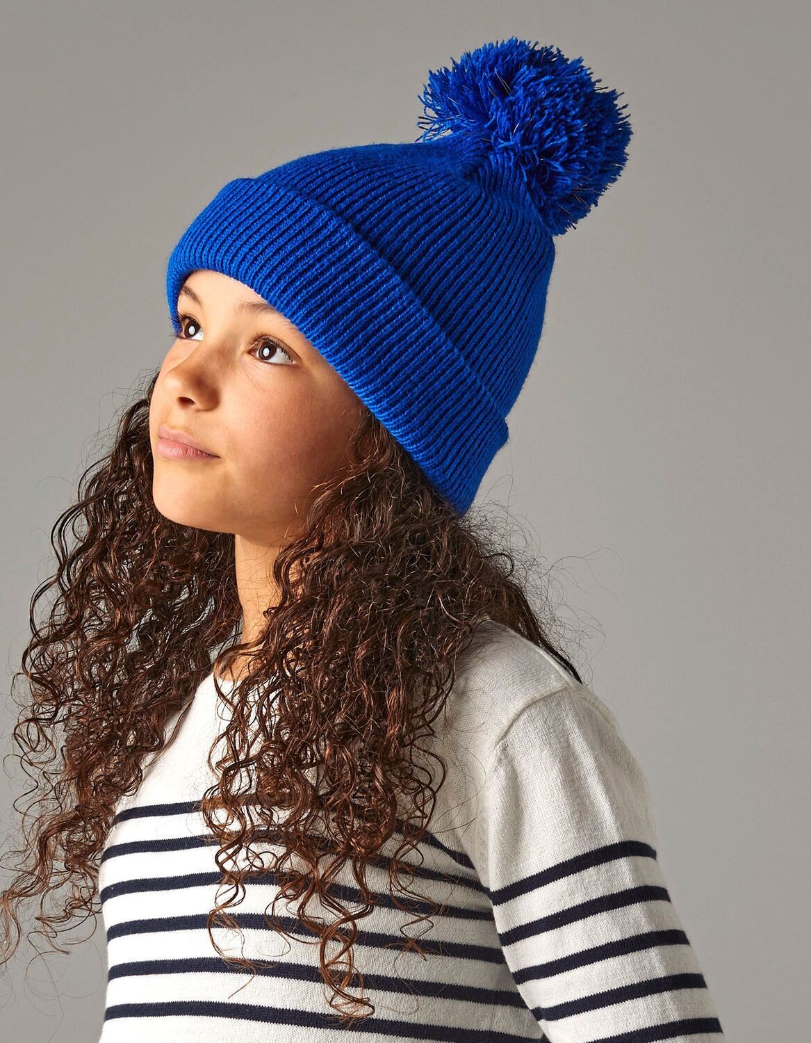 Berretto junior con pompon riflettente