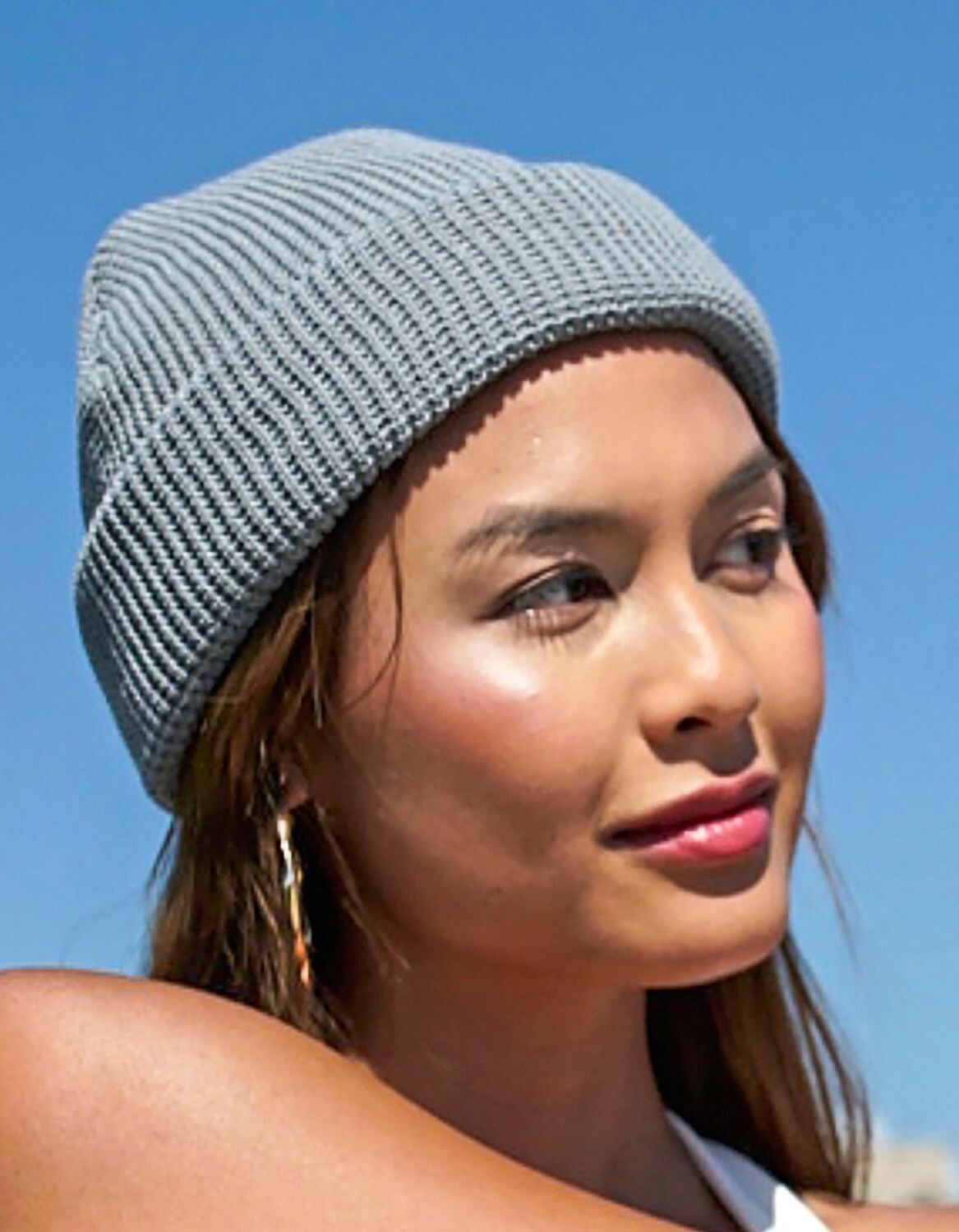 Recycled Yarn Waffle Knit Beanie