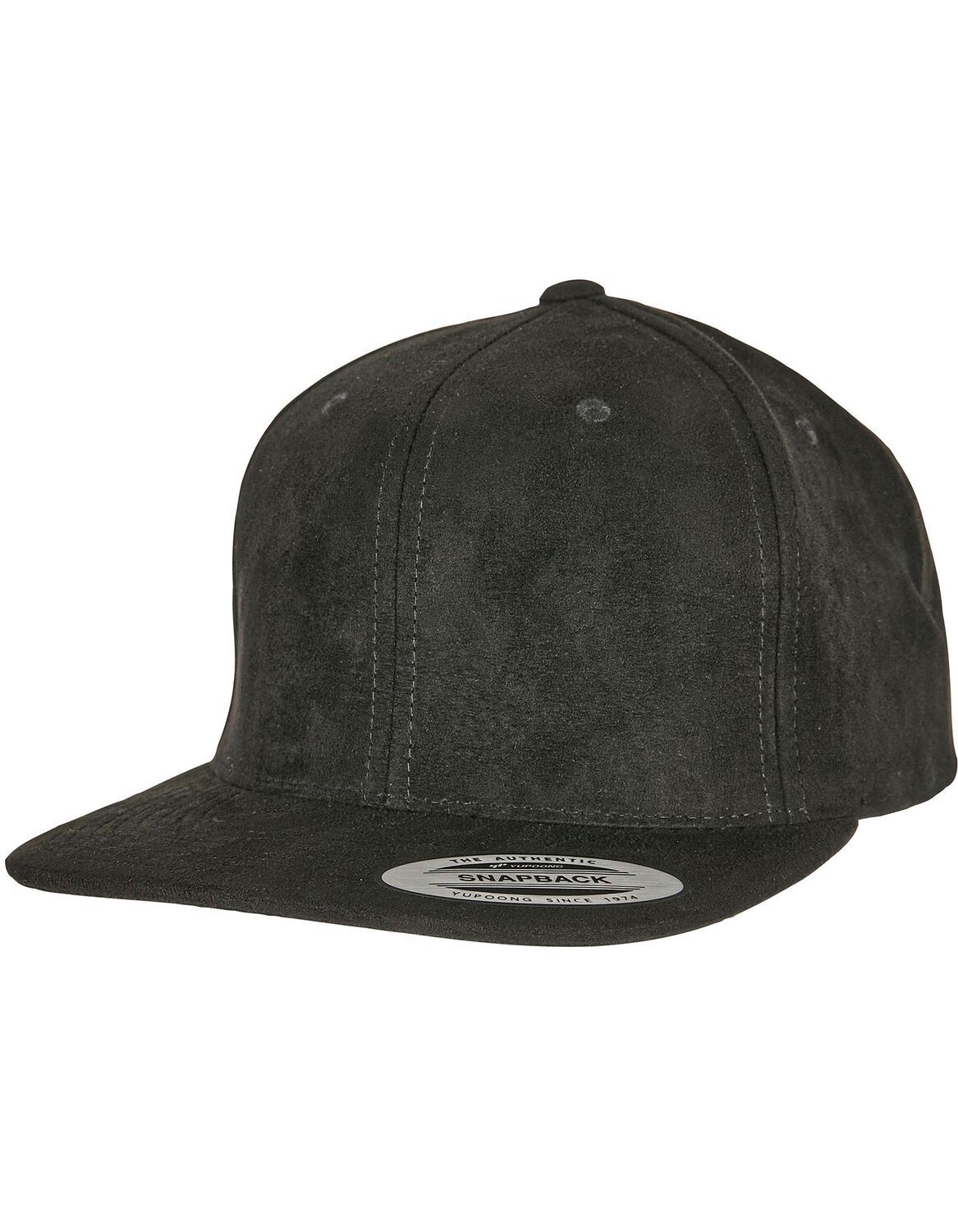 Snapback in pelle scamosciata