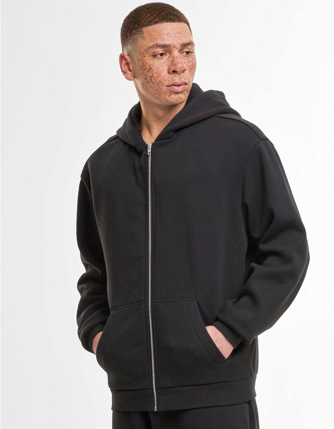 Loose fit zip hoody