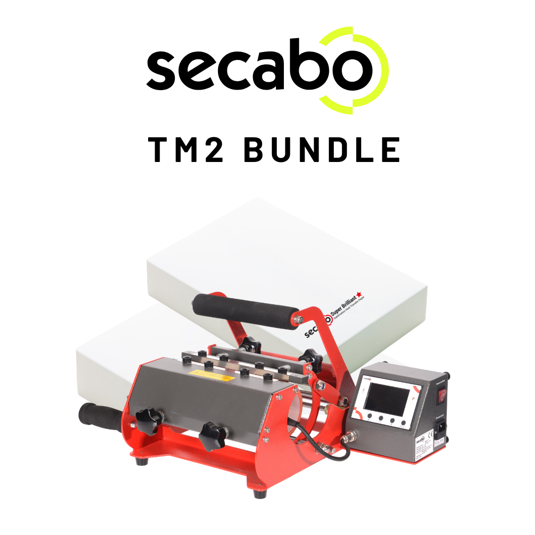 Secabo Super Summer : 1x Secabo presse à tasses TM2 + 100 feuilles de papier à sublimation Secabo SunGlow A4