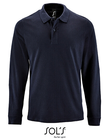 Polo da uomo a maniche lunghe in piqué Perfect