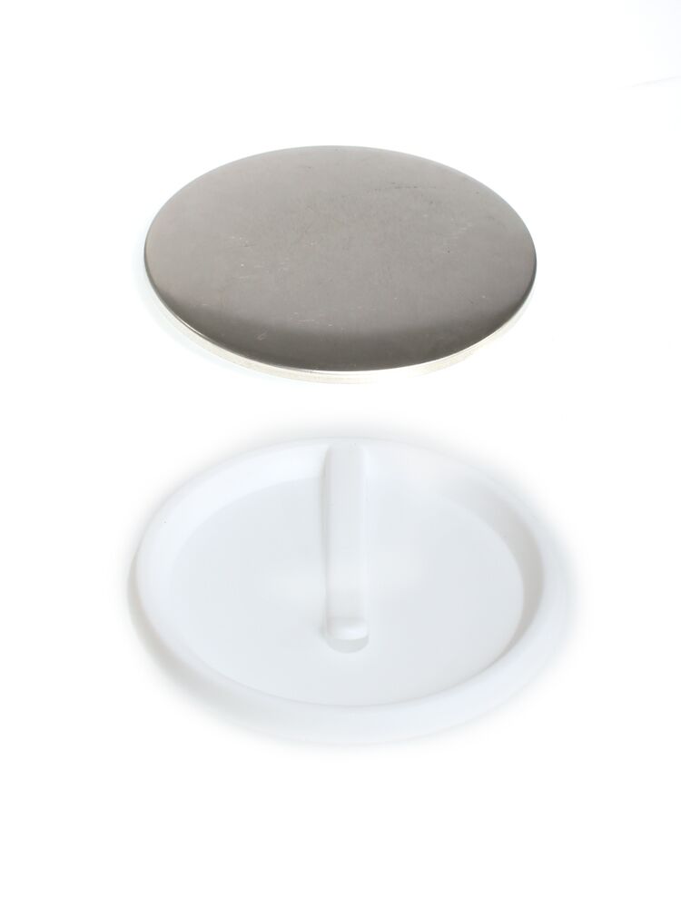 100 round buttons 75mm with clip