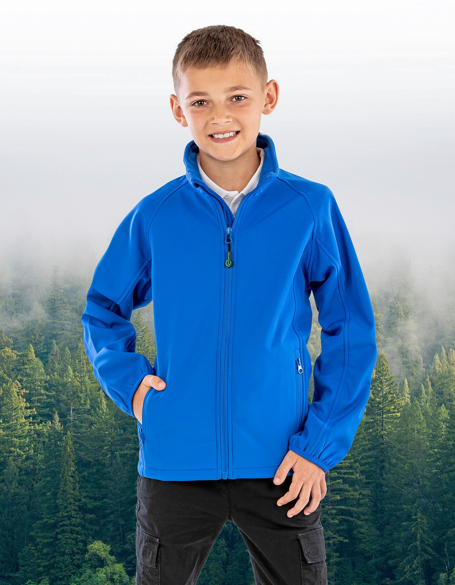 Recycled 2-Layer Printable Youth Softshell Jacket