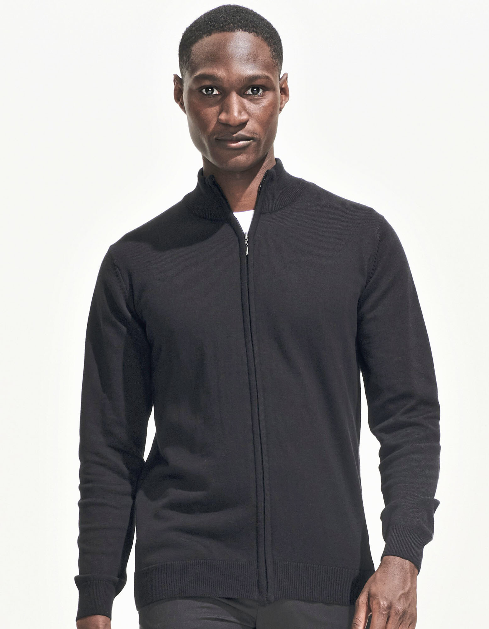 Men's Zipped Knitted Cardigan Gordon