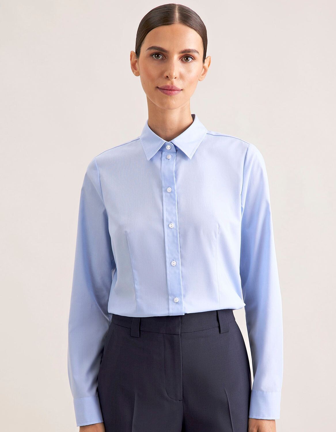 Camicetta donna regular fit a maniche lunghe