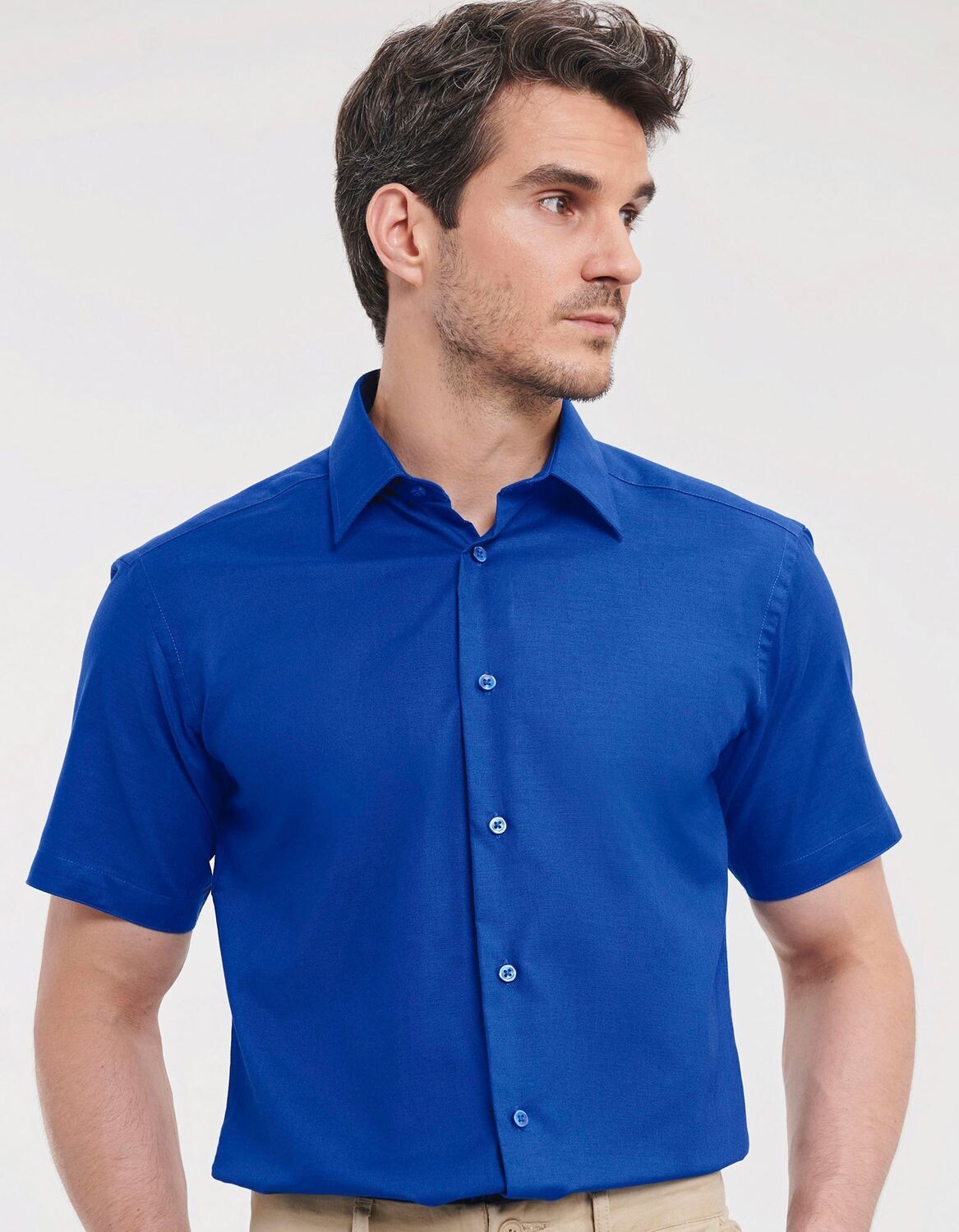 Camicia Oxford sartoriale a maniche corte da uomo