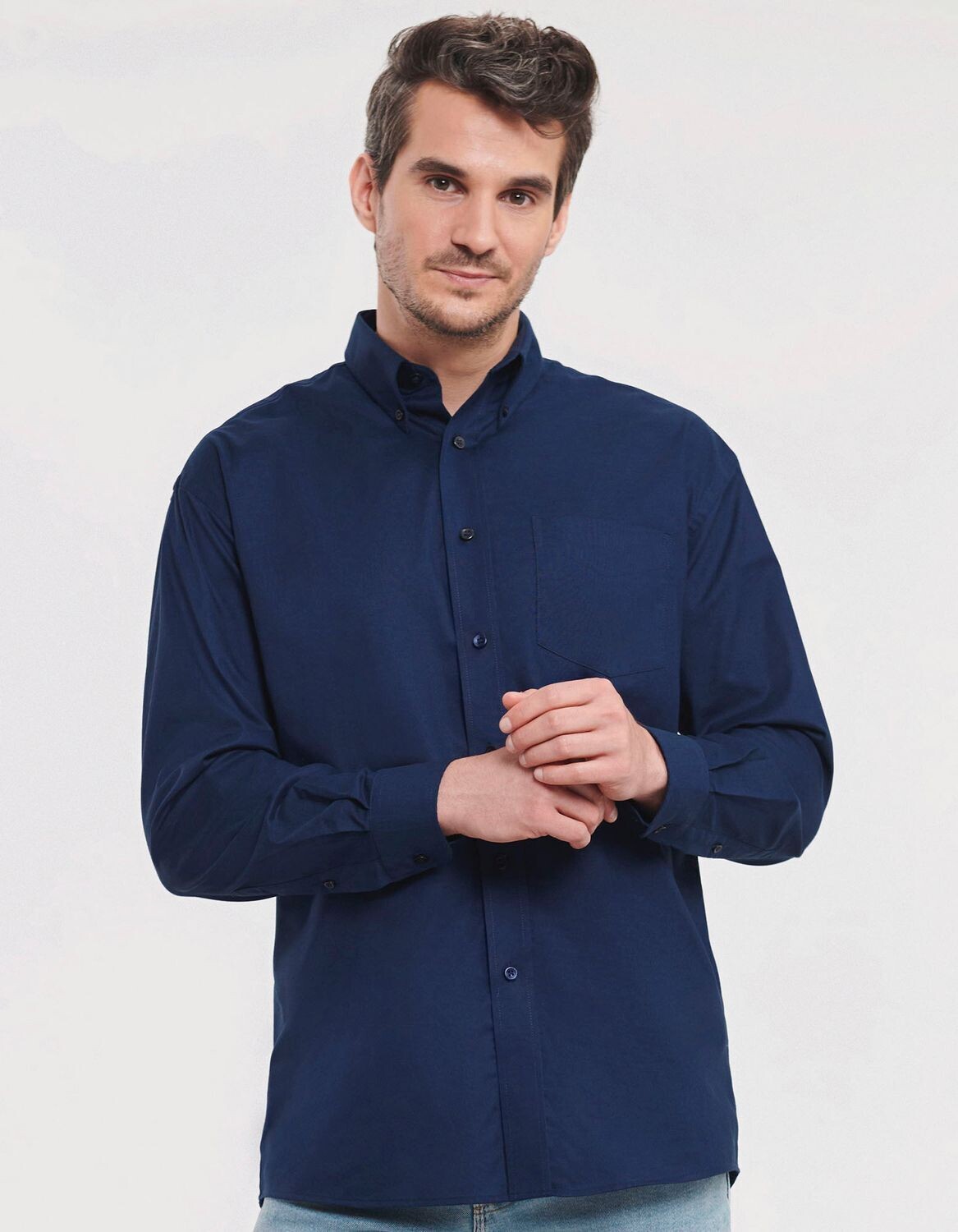 Camicia Oxford classica a maniche lunghe da uomo