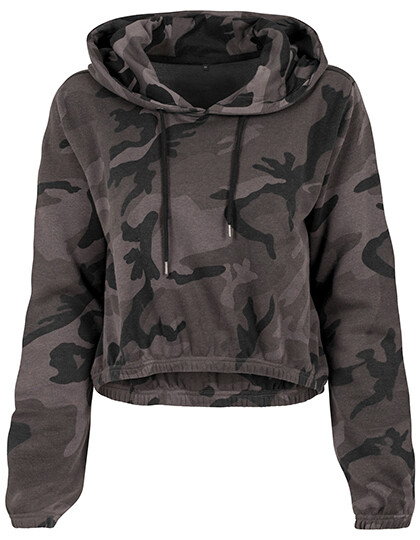 Felpa con cappuccio camo da donna