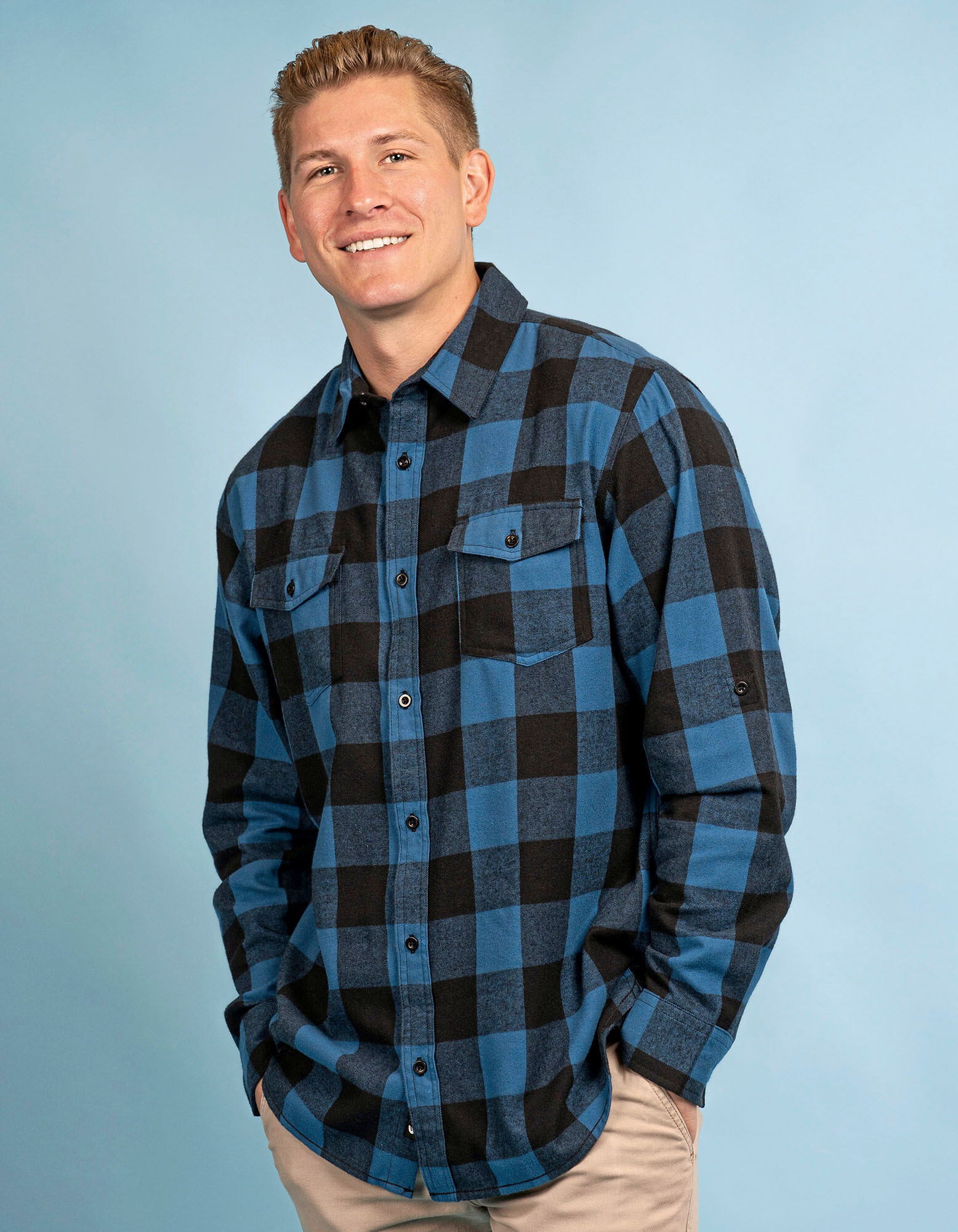 Woven Plaid Flannel Shirt
