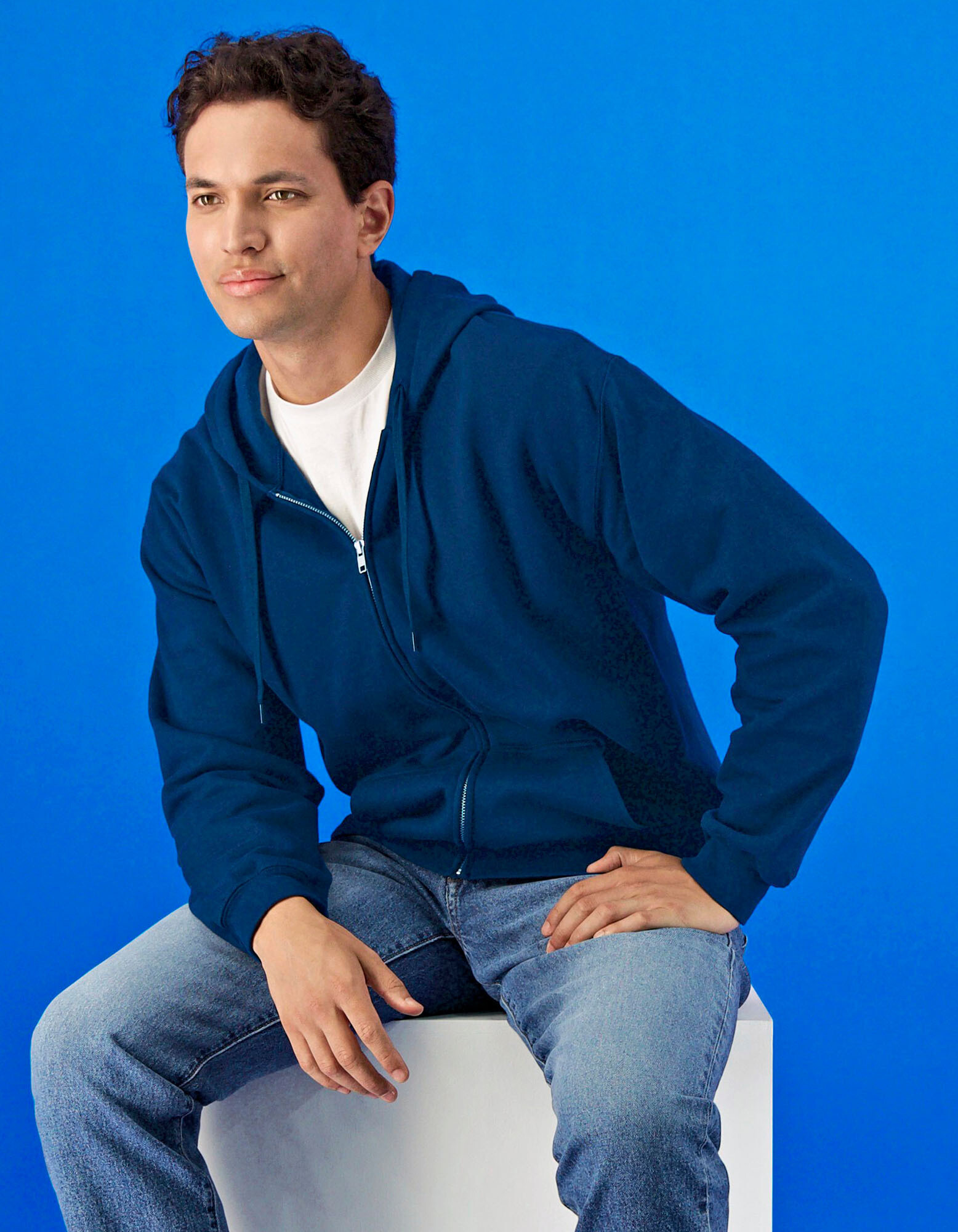 Softstyle® Midweight Fleece Adult Full Zip Hooded Sweatshirt