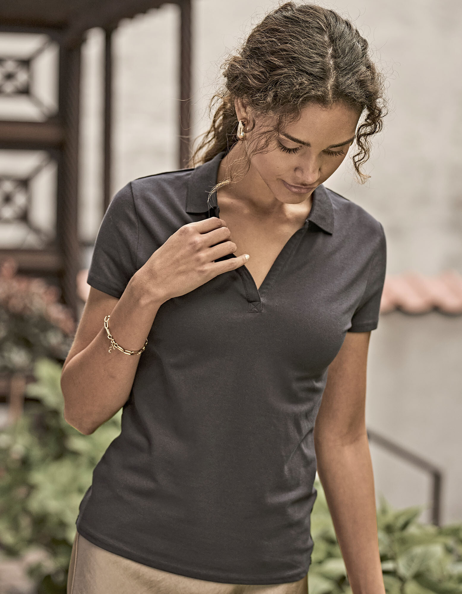 Women´s Luxury Stretch V-Neck Polo