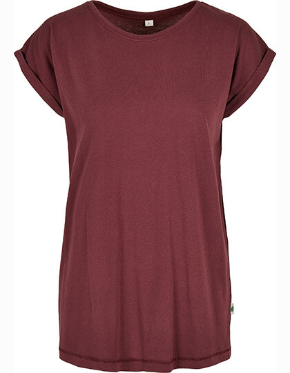 T-shirt à manches longues bio pour femme, coupe ample au niveau des épaules