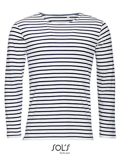 Men´s Long Sleeve Striped T-Shirt Marine