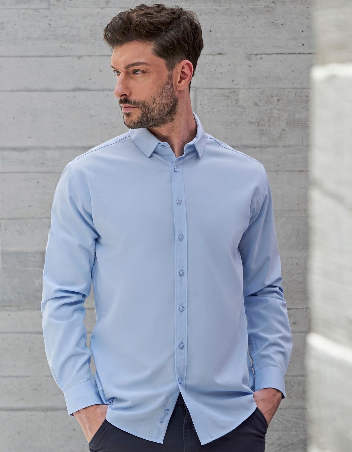 Men's Long Sleeved 'Cotton Feel' Coolplus® Shirt