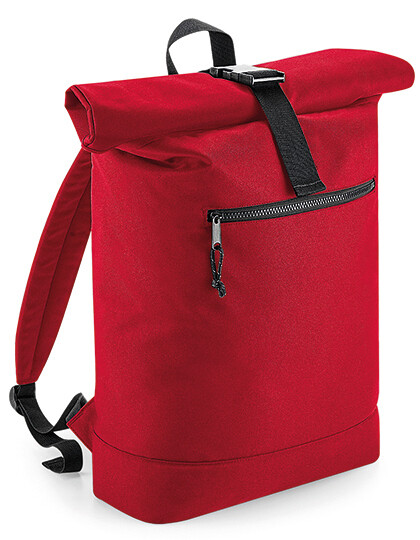 Sac à dos à rabat roulé en tissu recyclé