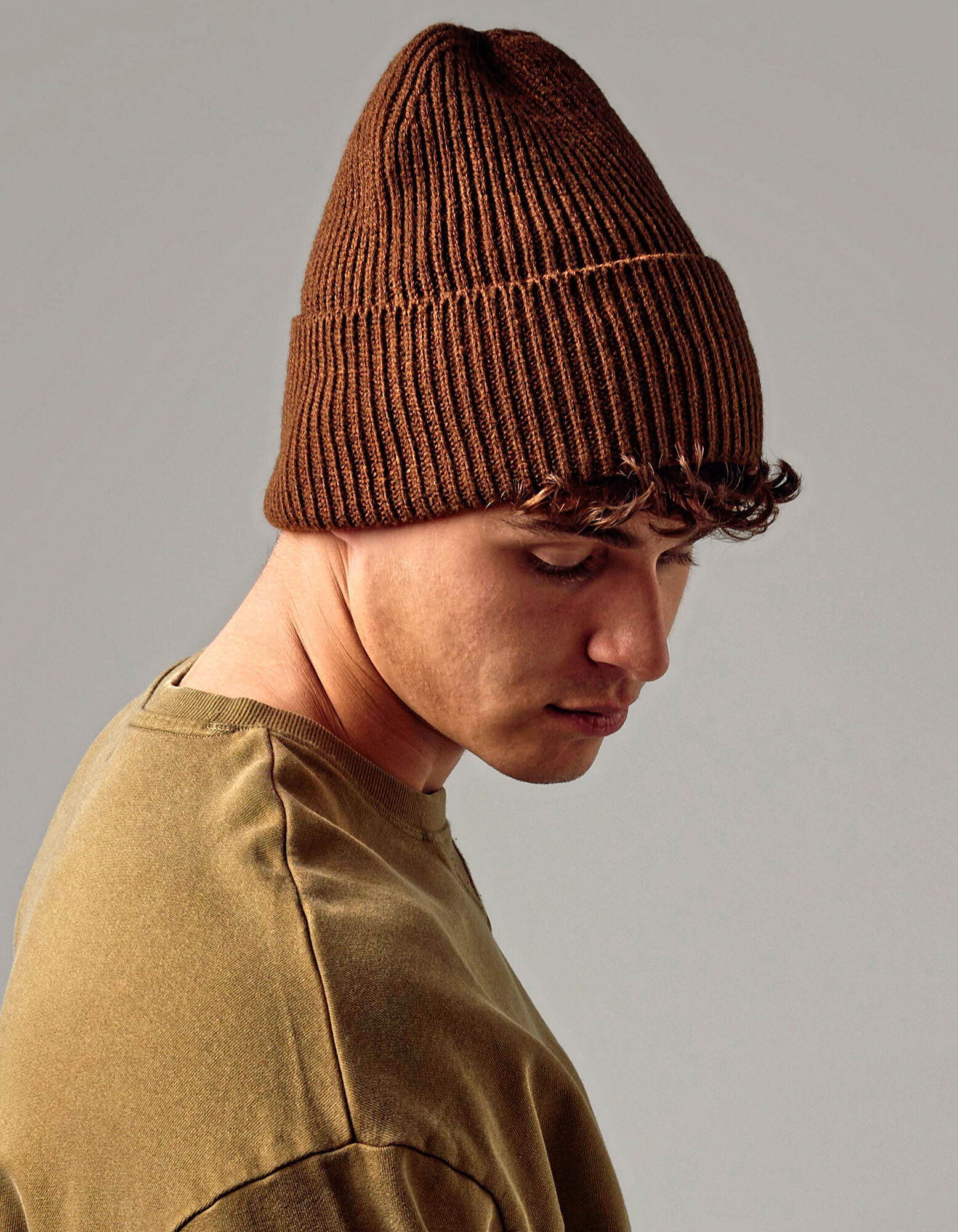 Oversized cuffed beanie