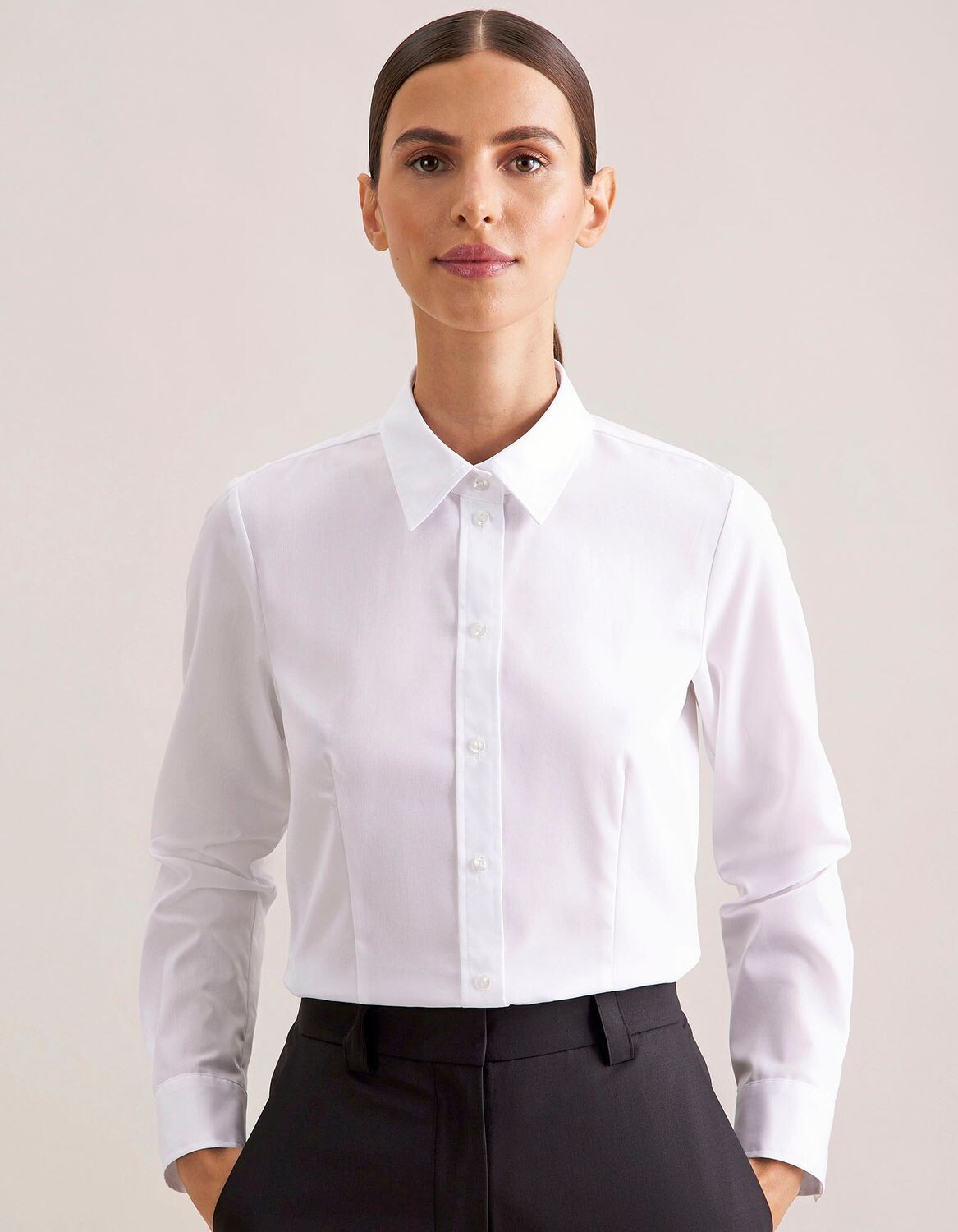 Women's Blouse Regular Fit Oxford Longsleeve