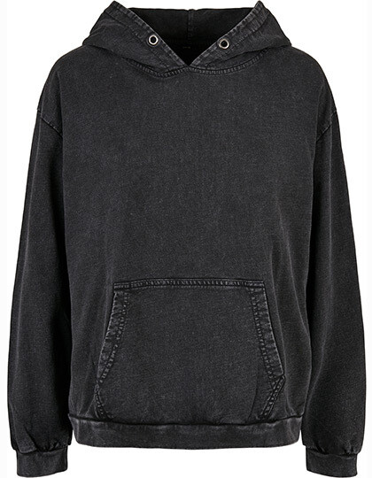 Felpa con cappuccio oversize da donna con lavaggio acido