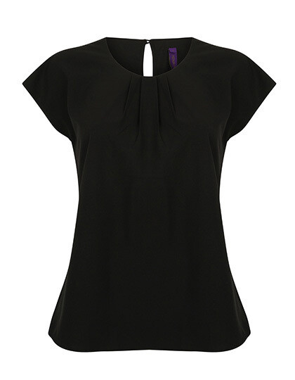 Ladies´ Pleat Front Short Sleeve Blouse