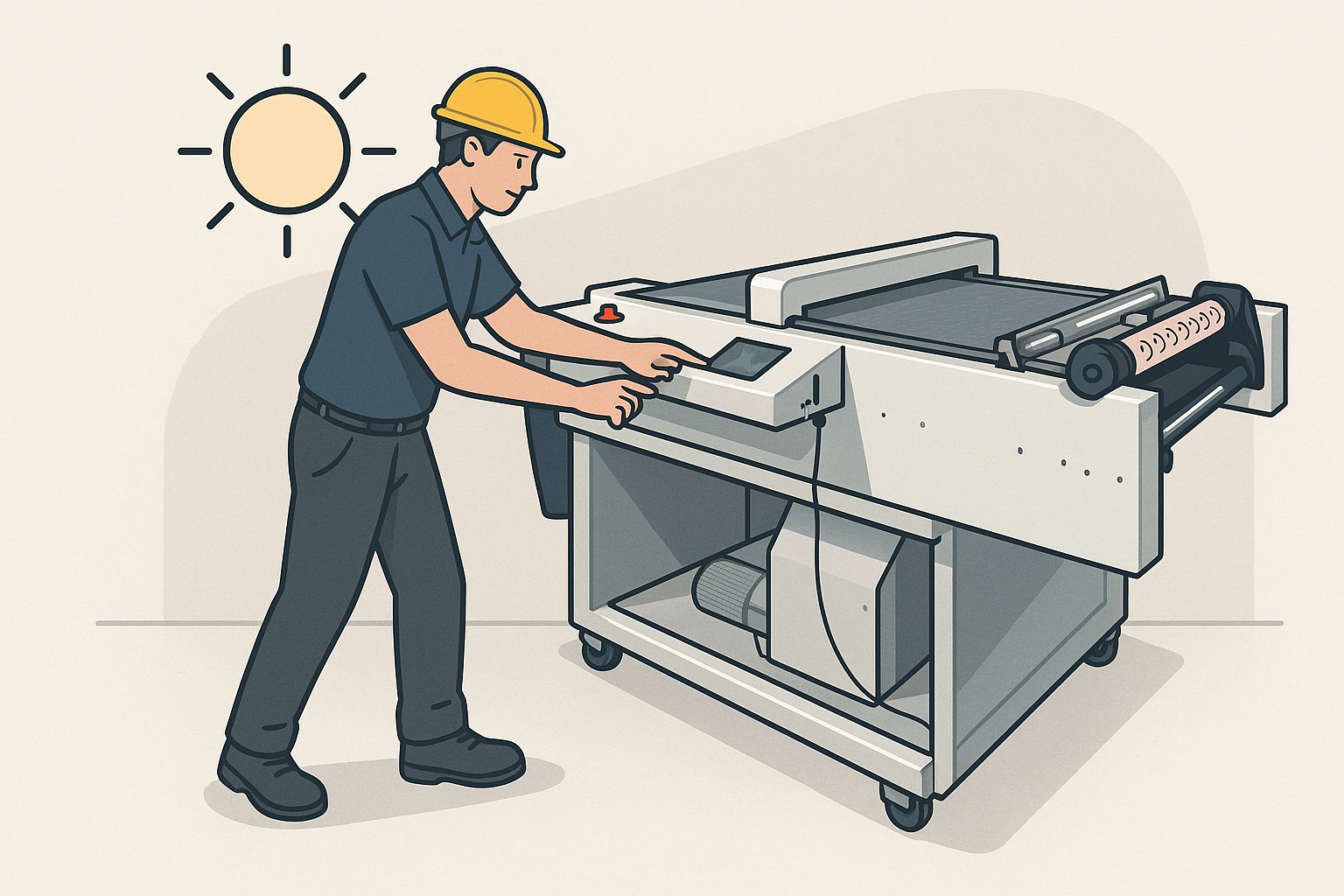 Machine installation on site (daily rate)