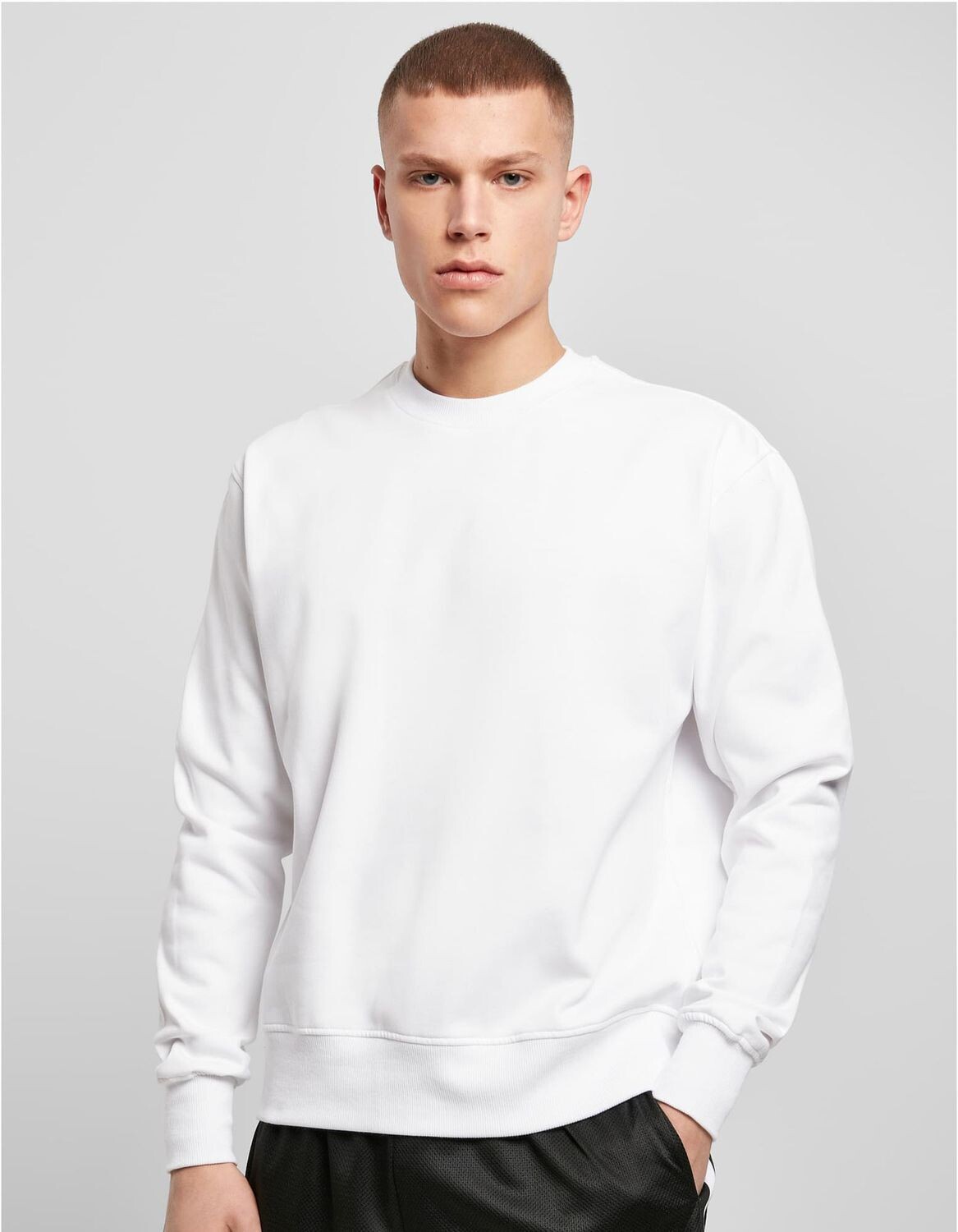 Felpa premium oversize a girocollo