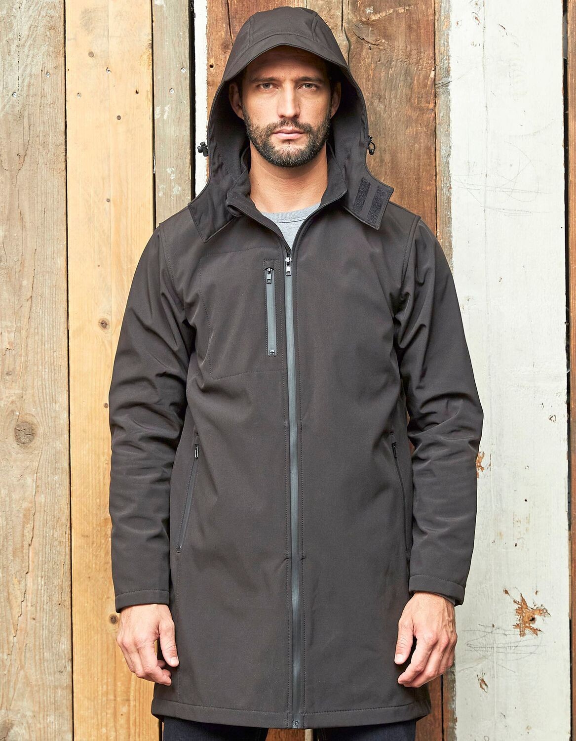 Men's Long Softshell Coat Achille