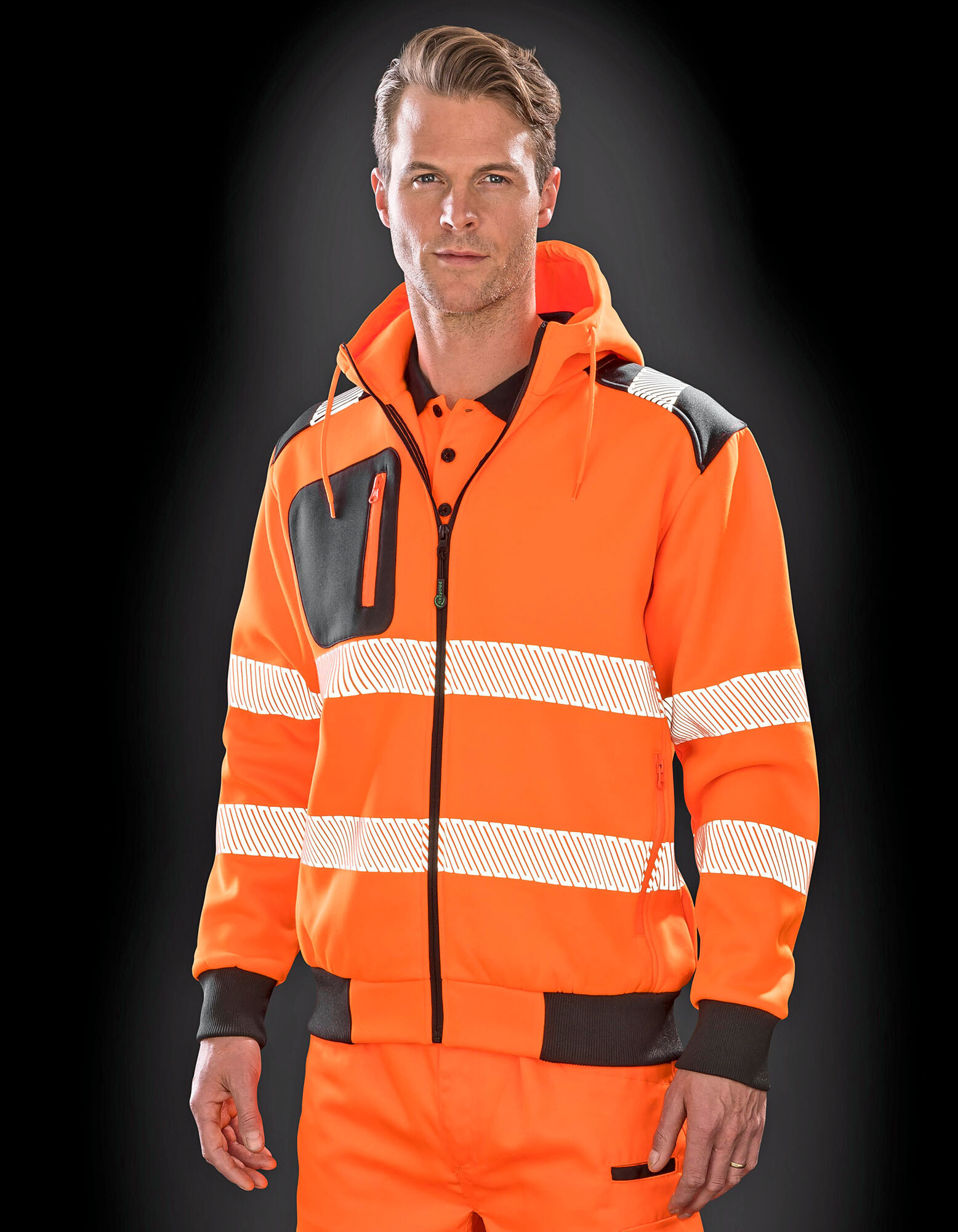 Recycled Zipped Safety Hoody