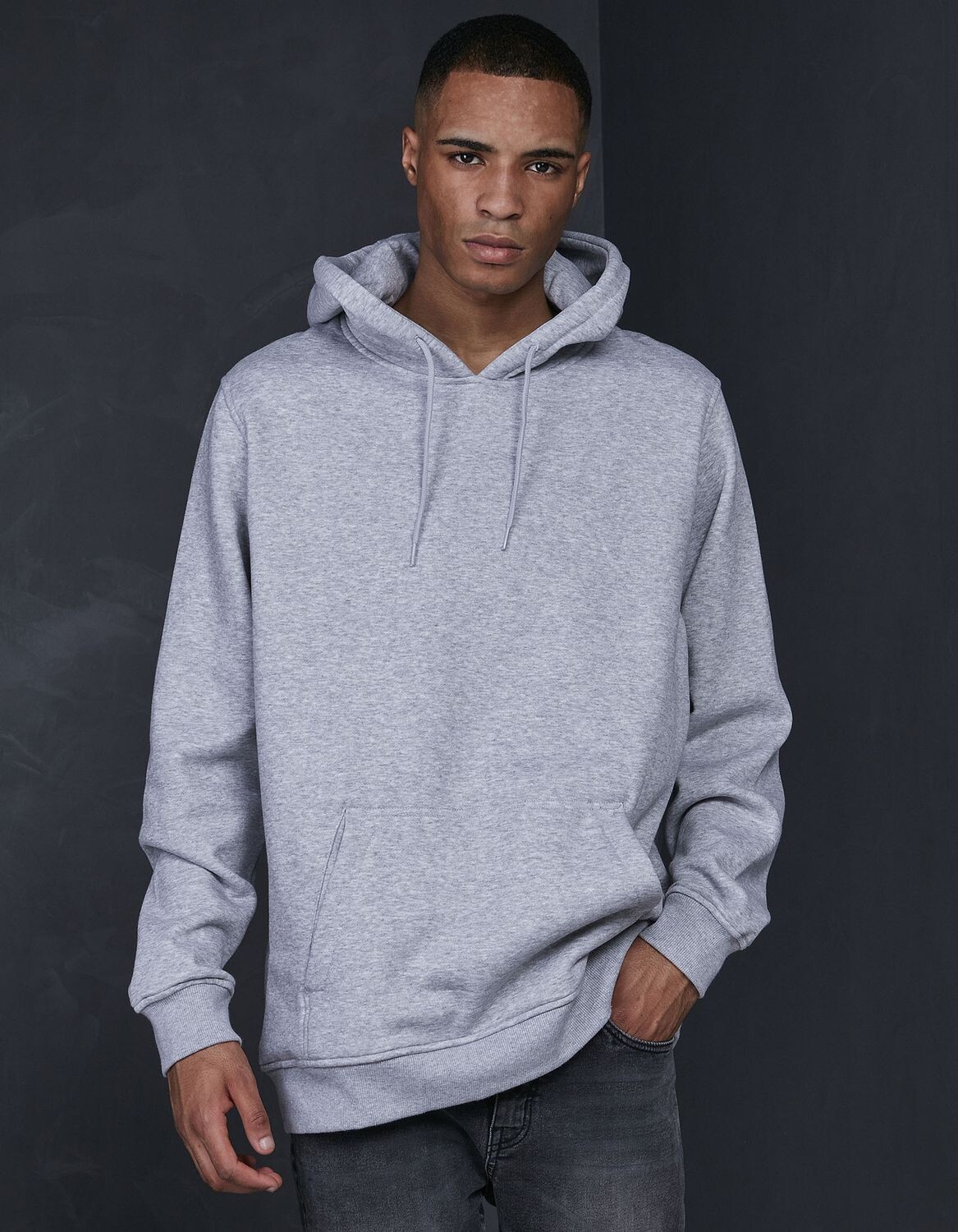 Felpa basic oversize con cappuccio