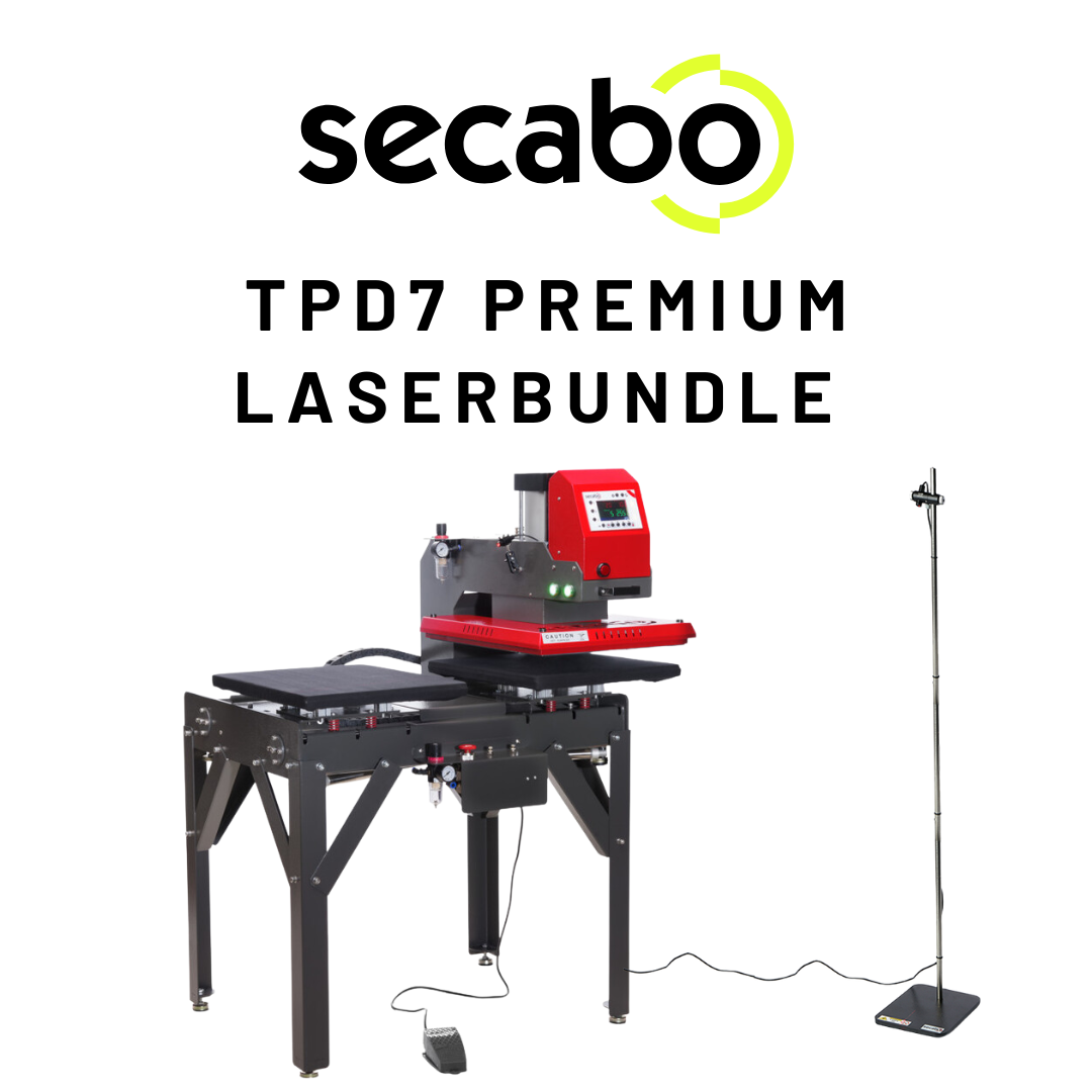Secabo Super Summer : 1x Secabo TPD7 PREMIUM presse à transfert pneumatique + laser croisé gratuit (version sur pied)