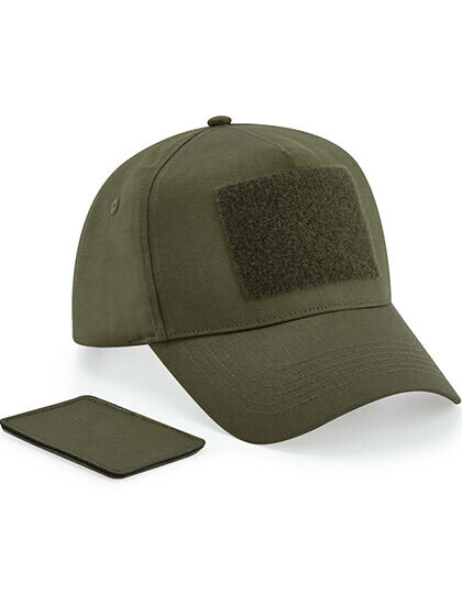 Casquette à 5 panneaux avec patch amovible