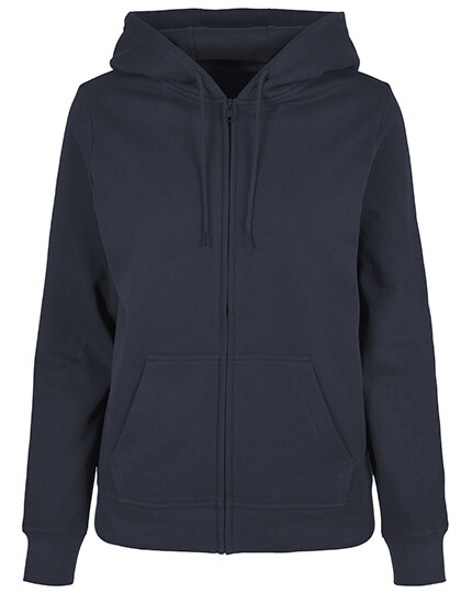 Sudadera con capucha y cremallera básica para mujer