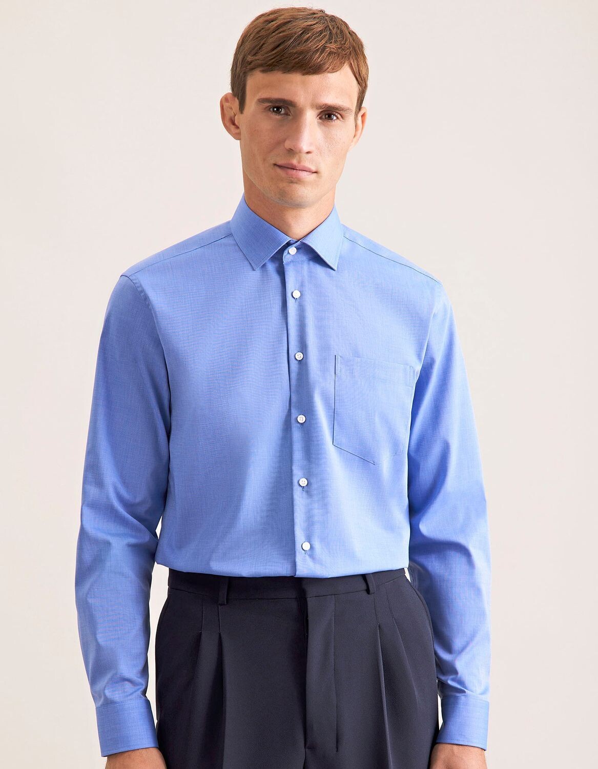 Camicia da uomo regular fit a maniche lunghe
