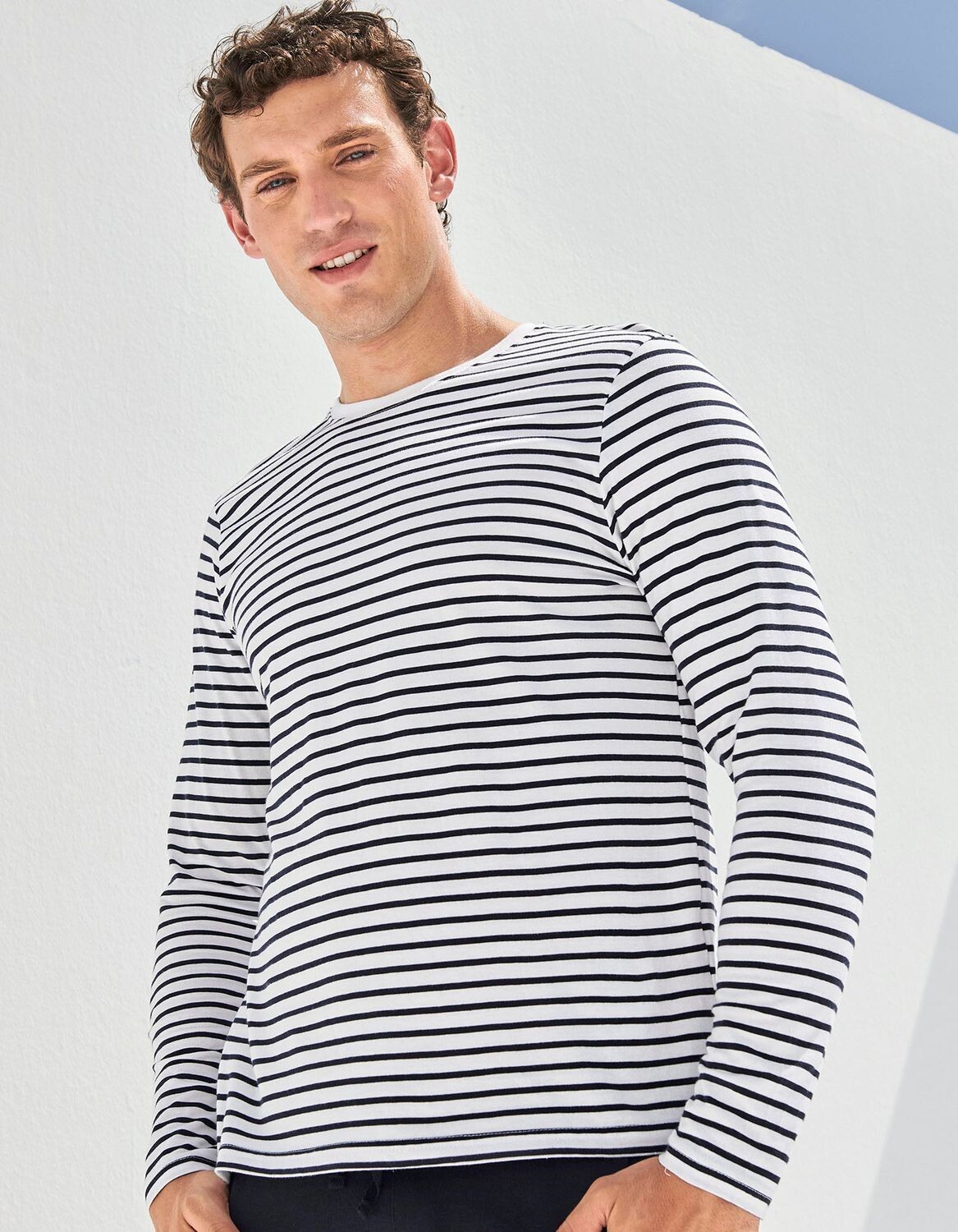 T unisex a maniche lunghe a righe